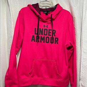 Under Armour Hot Pink Hoodie with Grey Accents